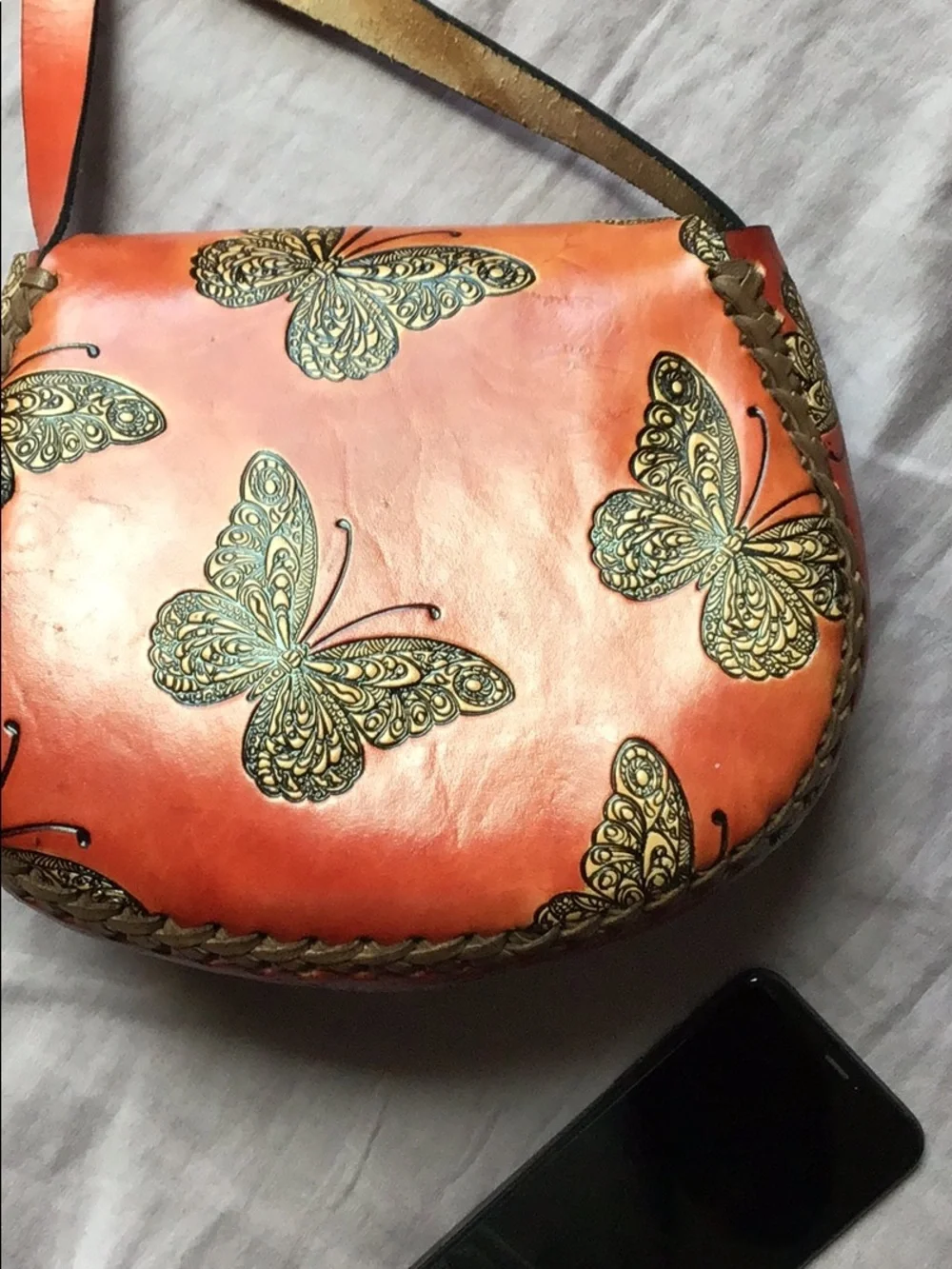 hand made leather bag - Picture 2 of 2